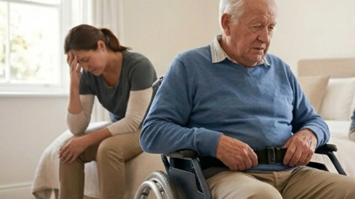 Caregiver fatigue during wheelchair dressing support